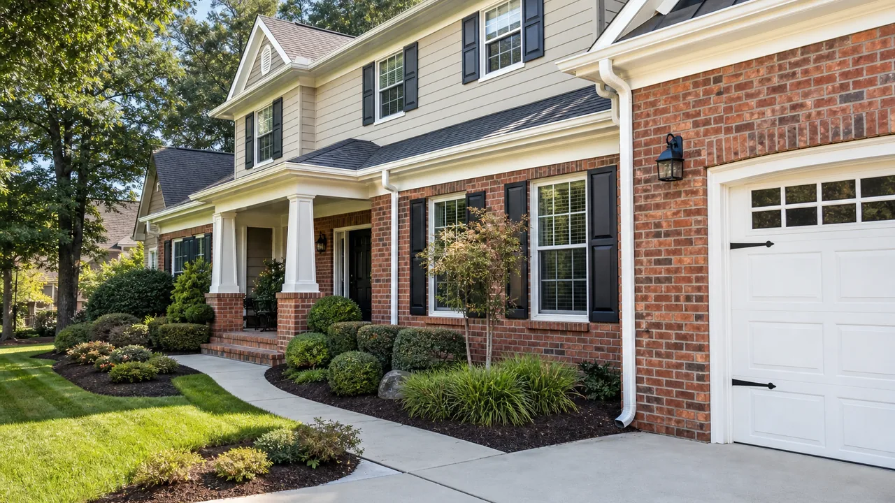 Clean gutters improving curb appeal before selling a Cary NC home